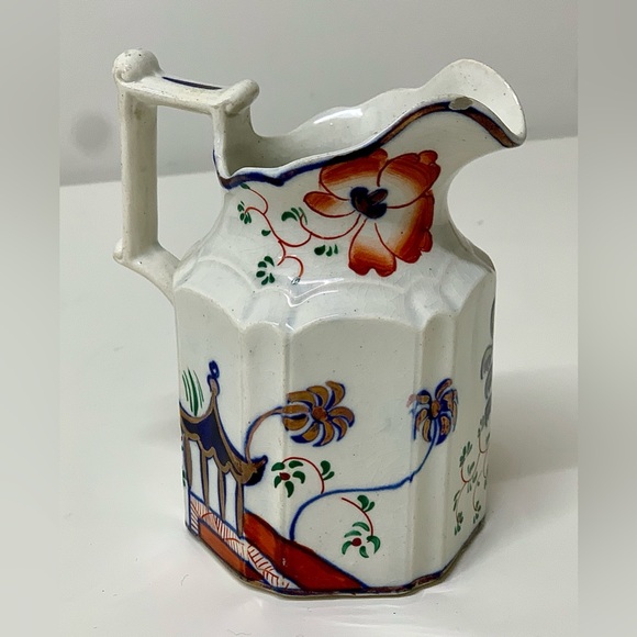 Marked & Dated November 15, 1845 Pagoda Pattern Gaudy Welsh Antique Jug Pitcher - Picture 5 of 15